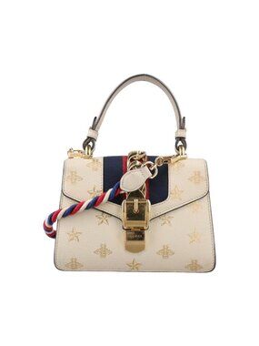 Gucci Sylvie White Leather Messenger Bag